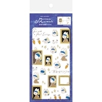 #古川紙工 シール 透明シールシート ＭｕｓｅｕｍＡｎｉｍａｌｓ 1シート入 真珠の耳飾りのウサ QS203