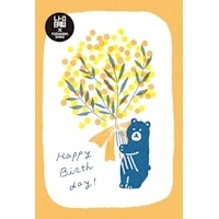 #古川紙工 ポストカード レトロ印刷ポストカード 1枚入 ミモザの花束 HJ050
