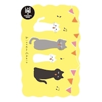 #古川紙工 ポストカード レトロ印刷ポストカード 1枚入 にゃんこ合唱団 HJ058