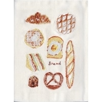 #古川紙工 ブックカバー 刺繍ブックカバー  HONTOWATASHI 1枚入 パン QE78