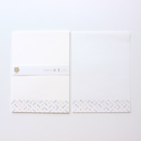 #古川紙工 レター 美濃和紙･便箋  七宝文様 fuku1-0013