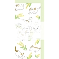 #古川紙工 レターセット 今日のお手紙 便箋4枚 封筒2枚入 ねことミモザ LIK43