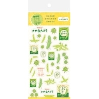 #古川紙工(国内販売のみ） シール 透明シールシート  さやえんどう QS285