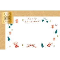 #古川紙工 ミニカード レトロ印刷ミニカード  キラキラクリスマス CC193