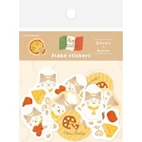 #古川紙工 シール 和紙フレークシール･イタリア  ピザにゃんこ QSA334