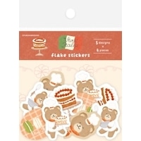 #古川紙工 シール 和紙フレークシール･イタリア  デザートくま QSA335