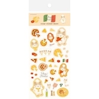 #古川紙工 シール 透明シールシート･イタリア  ピザにゃんこ QS345
