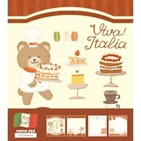 #古川紙工 メモ メモパッドパン･イタリア  デザートくま LM365