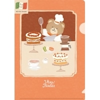 #古川紙工 ファイリング用品. クリアファイル･イタリア A5 デザートくま QE179