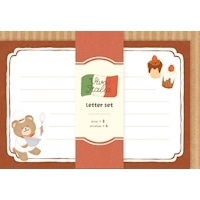 #古川紙工 レター レターセット･イタリア  デザートくま LLL501