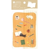 #古川紙工 読書関連小物 文庫クリアブックマーク 1枚入 文具とねこ QE226