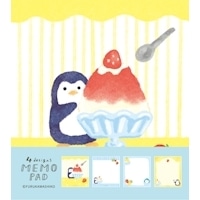 #古川紙工 メモ帳 メモパッド  ペンギンとかき氷 LM415