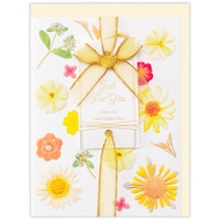 #日本ホールマーク(国内販売のみ） カード バースデー･押し花 箔加工,エンボス加工 イエロー 852788