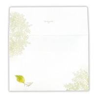 #日本ホールマーク(国内販売のみ） レター 封筒・木葉と小鳥 エンボス・ブロンズ加工 2 854218