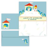 #表現社 レターセット レターセット LEMON, LIME & PENGUINS  多田玲子 20-437(9c)