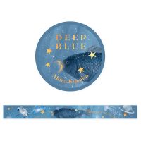 #表現社 マスキングテープ 箔押しマスキングテープ  DEEPBLUE 21-034
