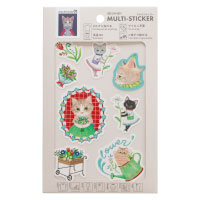 #サンビー シール マルチステッカー  霜田有沙･Flower･and･Cat MLS-SA01