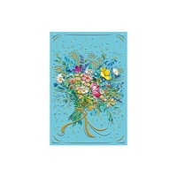#チキュウグリーティングス カード　 多目的ミニカード　  花とリボン AY220-59