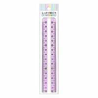 #共栄プラスチック 定規 しっかり線ビキ　 15㎝ グレープ SHJ-15-GR