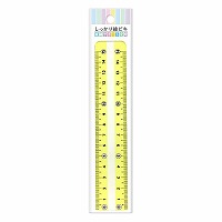 #共栄プラスチック 定規 しっかり線ビキ　 15㎝ パイン SHJ-15-PI