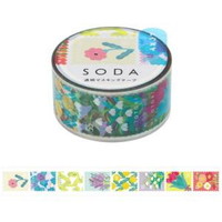 #キングジム  HITOTOKI  SODA 透明マスキングテープ キッテ 20mm×4ｍ   CMT20-014