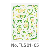 #キングジム シール ファブラブ　デコステッカー　０５ 2シート入り 緑 FLS01-05