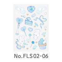 #キングジム シール ファブラブ　デコステッカー　０６ 2シート入り 青 FLS02-06