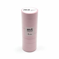 #カモ井 マスキングテープ mt 8P パステルローズ 15mm×7m×8巻  MT08P495