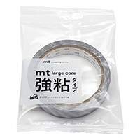 #カモ井加工紙(国内販売のみ） 梱包用品 mt･LargeCore強粘 封緘用･25m ストライプ銀 MT01L076