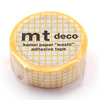 #カモ井 マスキングテープ mt・1P方眼 15mm×5m たんぽぽ MT01D582