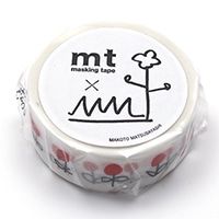 #カモ井(国内販売のみ） マスキングテープ 松林誠 黒猫 15mm×5m  MTMATU01
