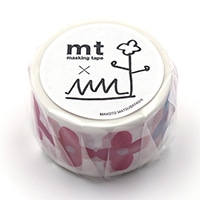 #カモ井(国内販売のみ） マスキングテープ 松林誠 花飾り 24mm×5m  MTMATU05