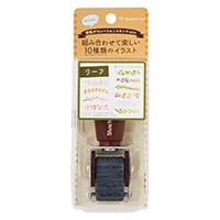 #シャチハタ スタンプ 回転デコレーションスタンプmini  リーフ NRD-15A2