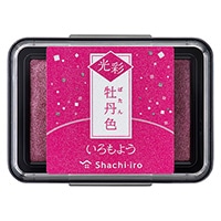 #シャチハタ スタンプ台 いろもよう光彩スタンプパッド  牡丹色 67112