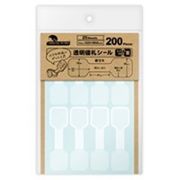 #ササガワ シール 透明値札シール ｽｸｴｱﾒｶﾞﾈ型 200片   20-3588