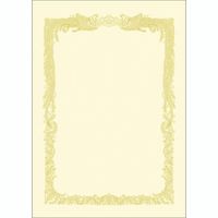 #ササガワ 賞状用紙 プリンタ対応OA賞状用紙 クリーム A4判 横書用 10P   10-1068
