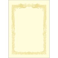#ササガワ 賞状用紙 プリンタ対応OA賞状用紙 クリーム B4判 横書用 10P   10-1078
