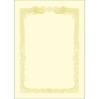 #ササガワ 賞状用紙 プリンタ対応OA賞状用紙 クリーム A3判 横書用 10P   10-1088