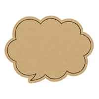 #ササガワ ショーカード 手書きPOP用カード 吹出し型 大 クラフト   16-1761