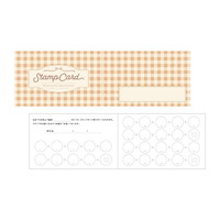 #ササガワ 印章用品小物 スタンプカードクラフト･二つ折 50枚入 カントリー 16-4965