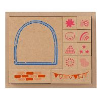 #ビバリー 印章用品 いろどりはんこばこ 11個入 ルンルン SOH-018