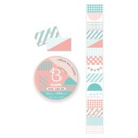 #ビバリー シール ラベラーロールシール･バウム 15design･1000Sheet ルンルン･シュガーピンク SL-274