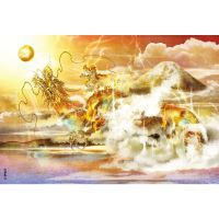 #ビバリー#(国内販売のみ） ジグソーパズル 黄金の守護龍 1000ピース 龍 1000-021