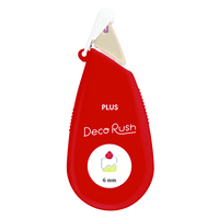 最終_#プラス デコレーションテープ デコラッシュ 6mm 限定カラー別デザート  レッド 51811