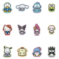 #エムプラン(国内販売のみ） マグネット ダイカットアクリルマグネット サンリオキャラクターズ ビットデザイン シークレット  全12キャラ 001673-00 ※単品不可セット品