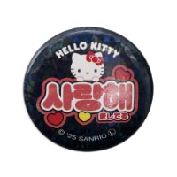 #エムプラン(国内販売のみ） 缶バッジ 缶バッジ・ハングル文字  ハローキティ１ 001746-53
