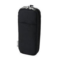 #エムプラン 収納用品 ペンケース･ダブルラウンドジップ  ブラック 106211-15