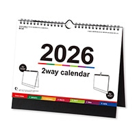 #新日本カレンダー 2026年度版カレンダー 壁掛け・卓上両用 2way カラーインデックス   NK8546_26