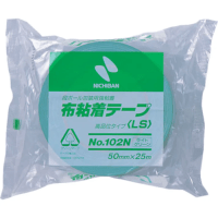 #ニチバン 布粘着テープ ヌノネンチャクテープ 50㎜×25m ライトグリーン 102N14－50