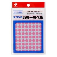 #ニチバン ラベル マイタック・カラーラベル 8㎜径 桃 ML-151N11